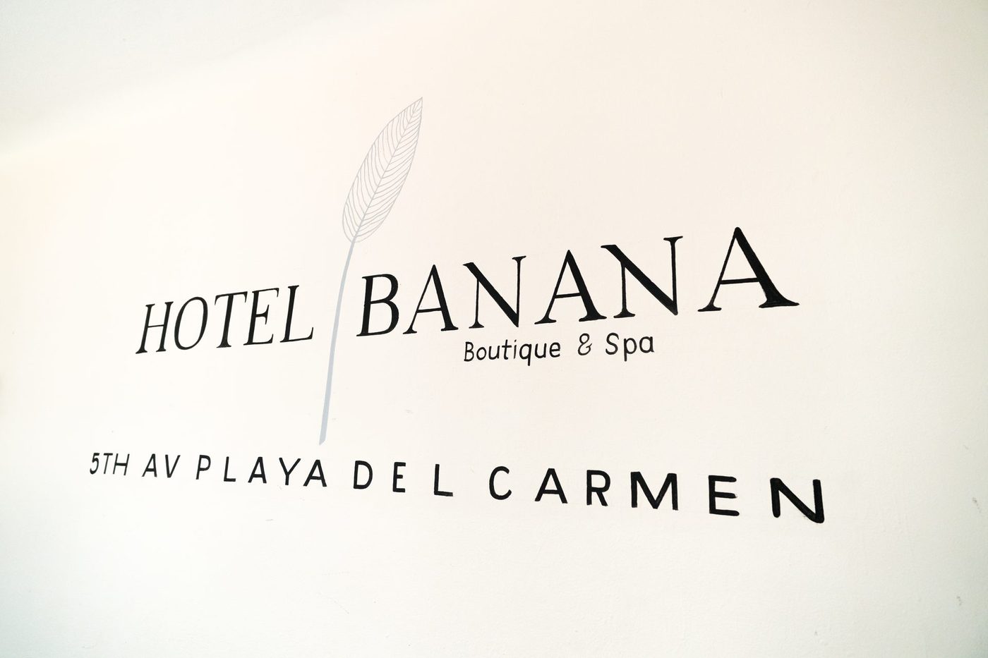 Letrero Hotel Banana Boutique & Spa, 5ta Avenida Playa del Carmen